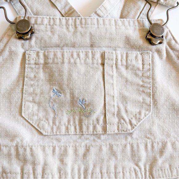 Vintage 90s Y2K Classic Winnie the Pooh Beige Khaki Embroidered Overalls 24 mos - Picture 5 of 12